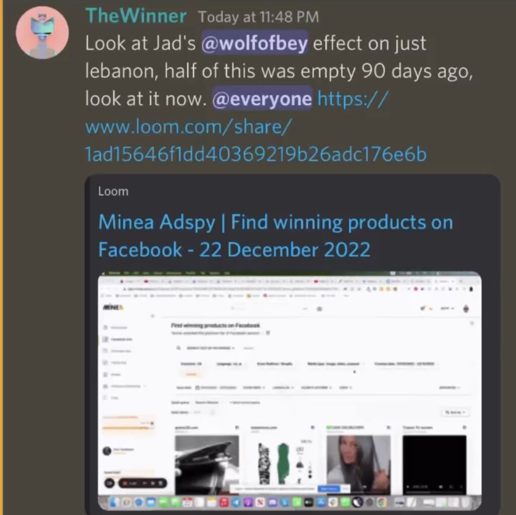 Wolfofbey student testimonial screenshot 44